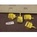 1416-5 -HO Caboose step boxes, wood tread w/ cut-lever bracket, 5/16W x 7/16H - Pkg. 4